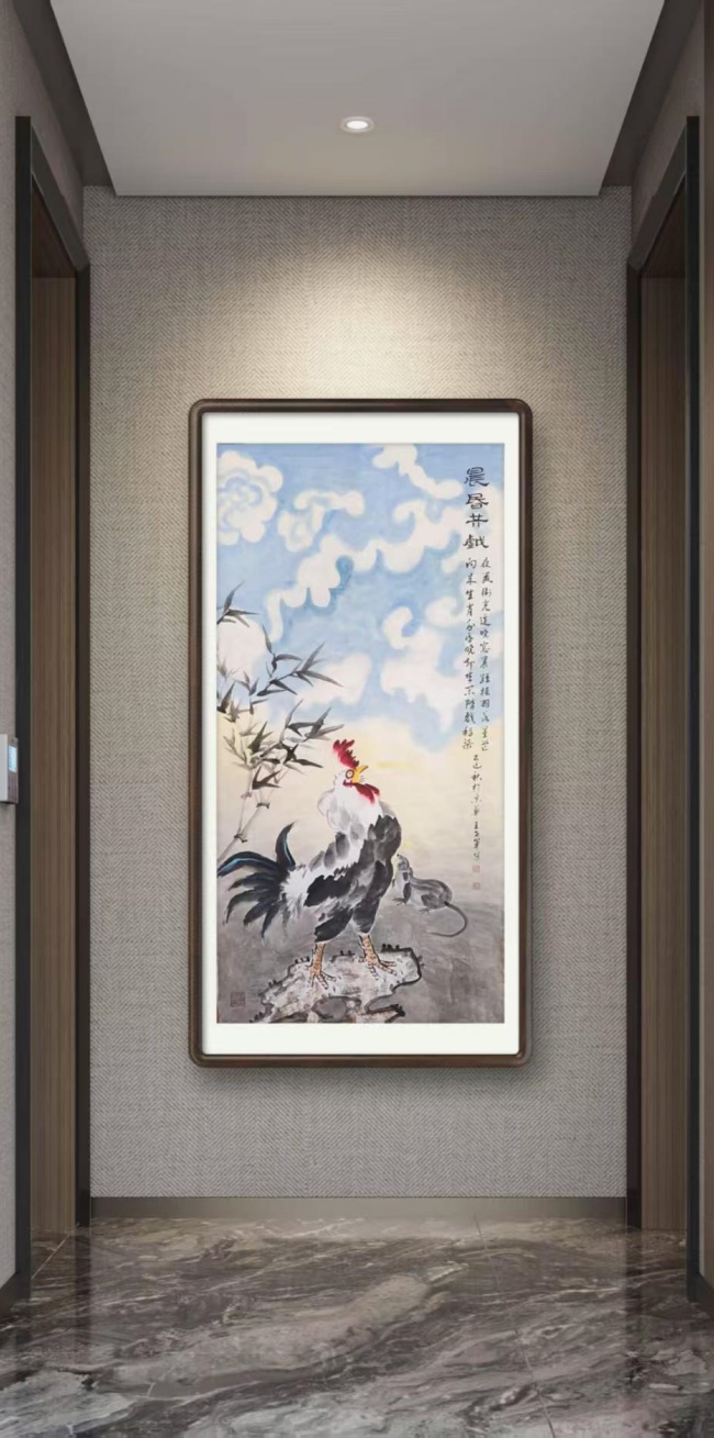 十二生肖系列國畫《晨昏共戲》創(chuàng)作談——以雞與鼠的意象重構(gòu)為核心(圖4)